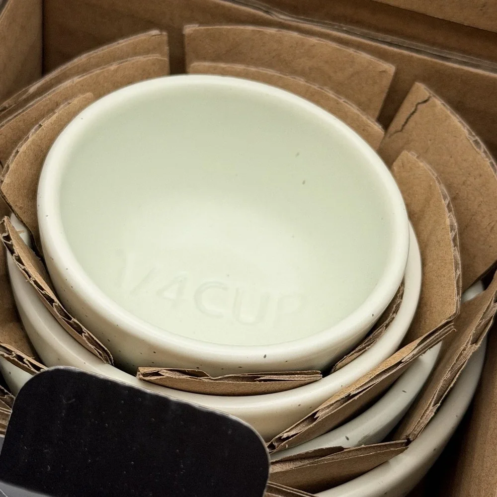 Greg Natale Ceramic Measuring Cup Set of 4 Sage Green New in Box‎